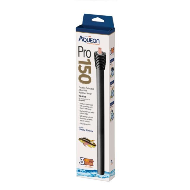 Aqueon Pro 150 Watt Submersible Aquarium Heater 55 Gal Tank Open Box New - MagsTag