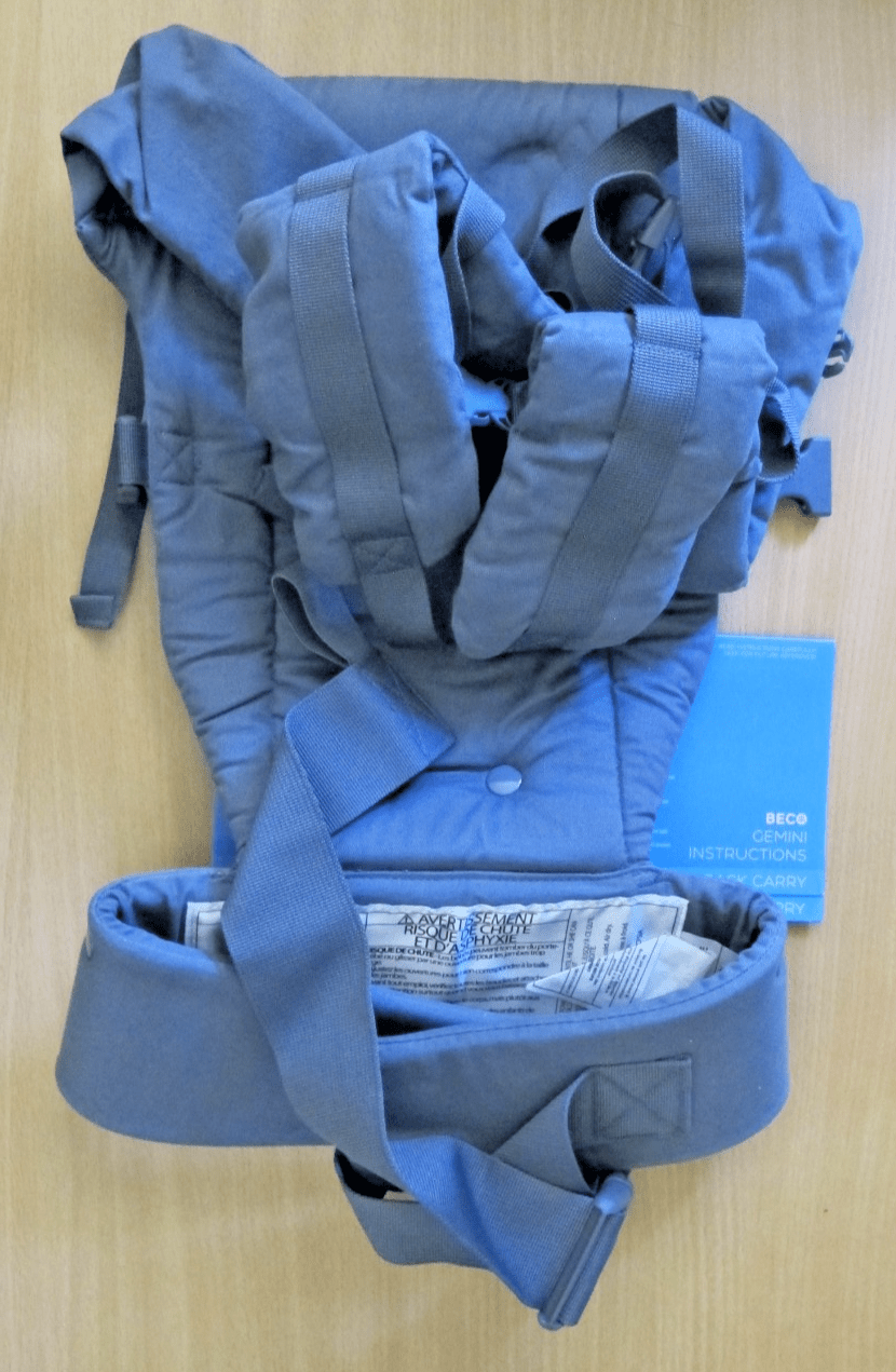 Beco Gemini Baby Carrier - 0m+, 7 - 35 lbs., XS - XXL Adjustable Seat Grey - MagsTag