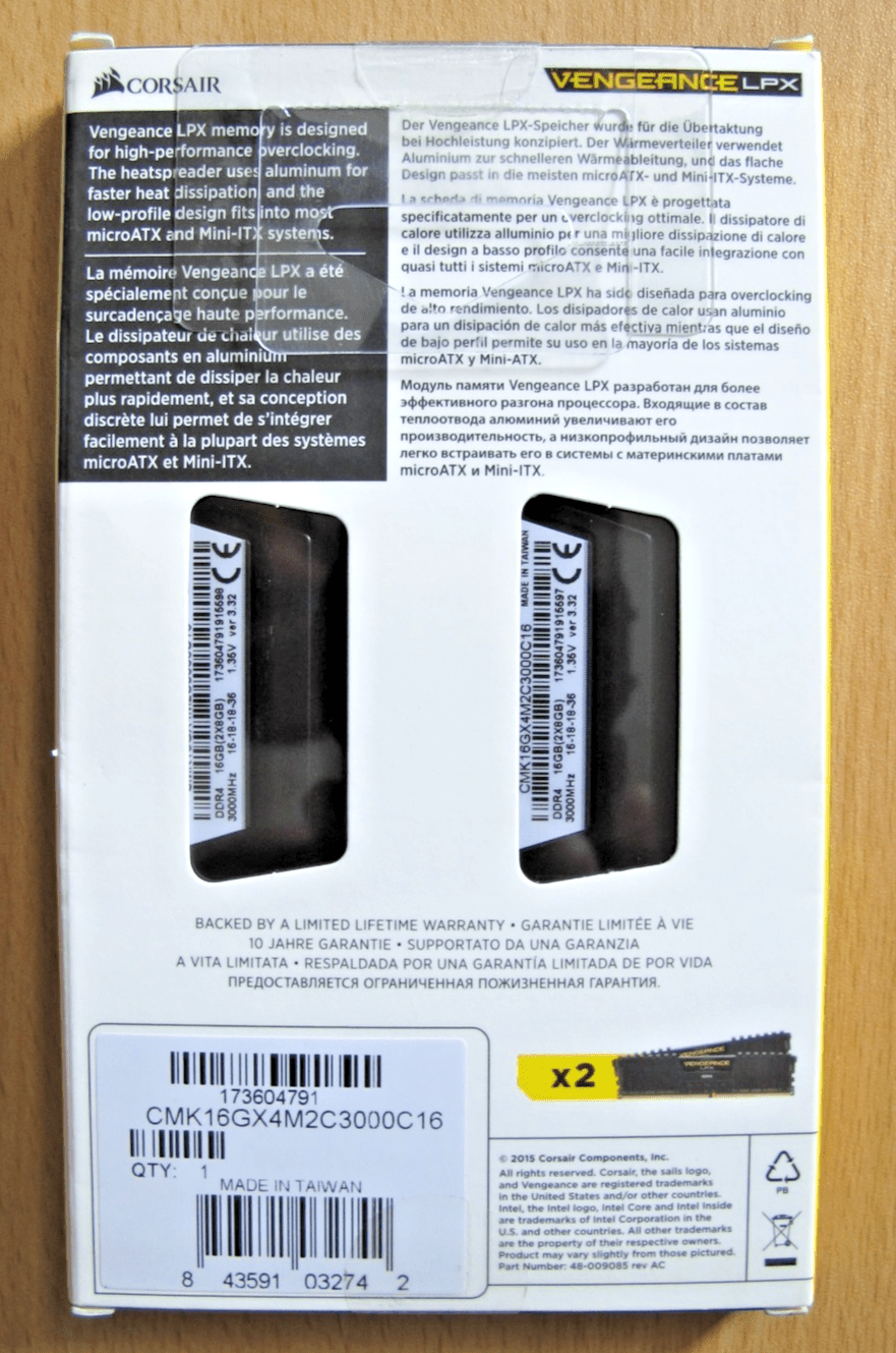 Corsair Vengeance LPX 16GB (2x8GB) DDR4 RAM 3000MHz (CMK16GX4M2C3000C16) - MagsTag