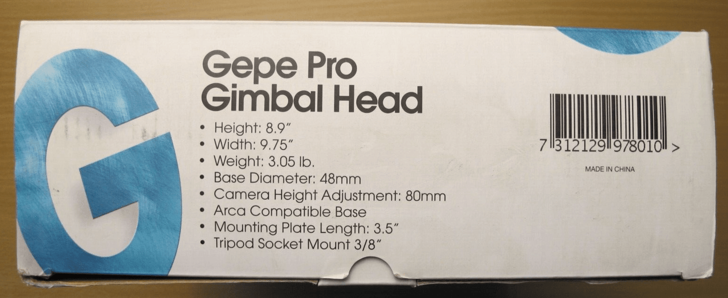 Gepe Pro SK - GH01 Gimbal Head Mount Open Box Unused - MagsTag