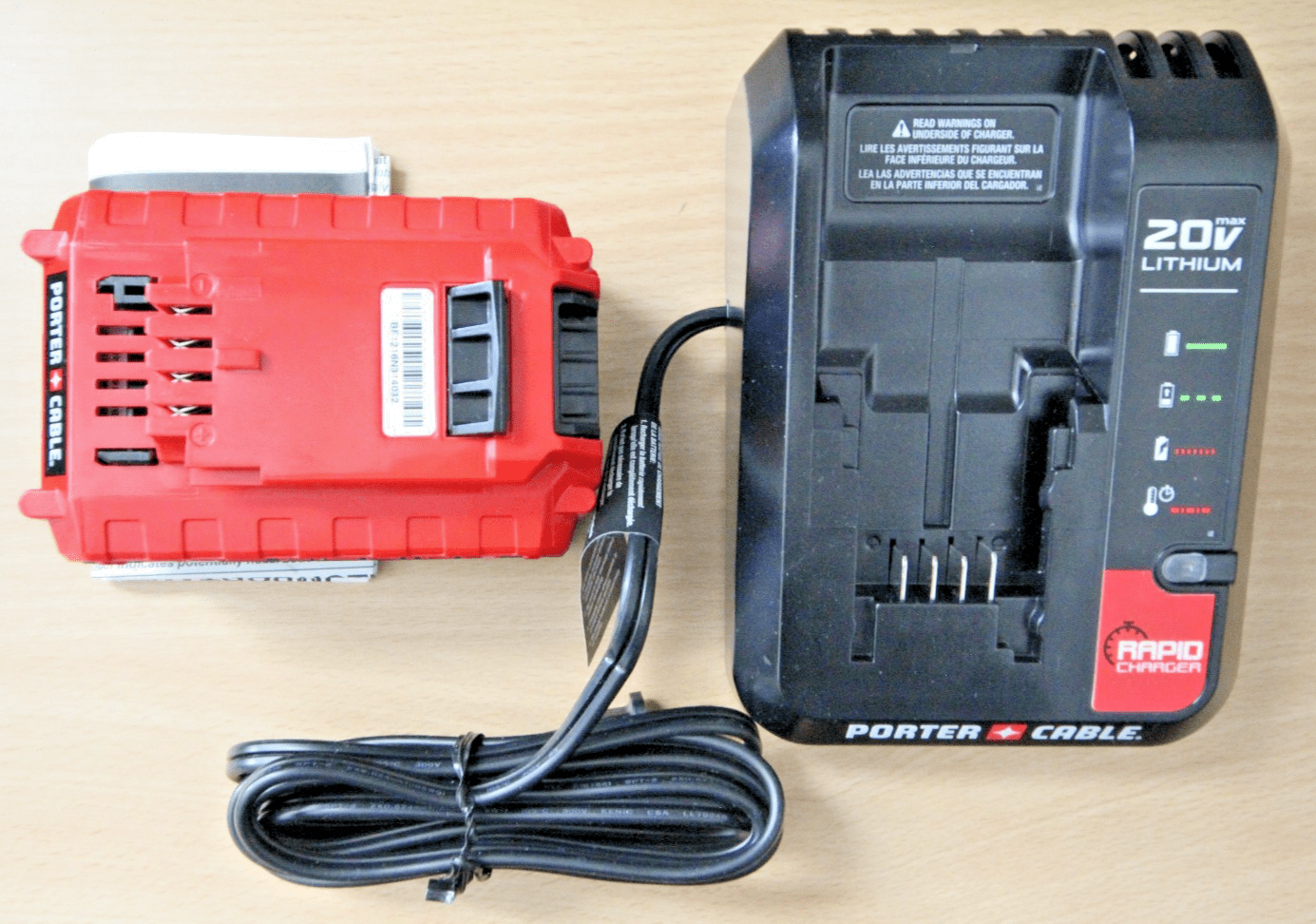 Porter Cable PCC685LCK 20V MAX 4 Ah Lithium - Ion Battery Rapid Charger Starter - MagsTag
