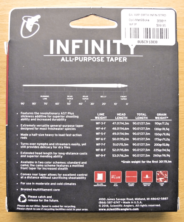 Scientific Anglers WF3F Amplitude Smooth AST PLUS Infinity Fly Line - MagsTag