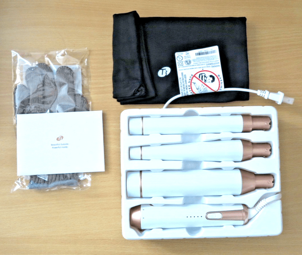 T3 Whirl Trio Styling Wand With Three Interchangeable Barrels Model 76583 White - MagsTag