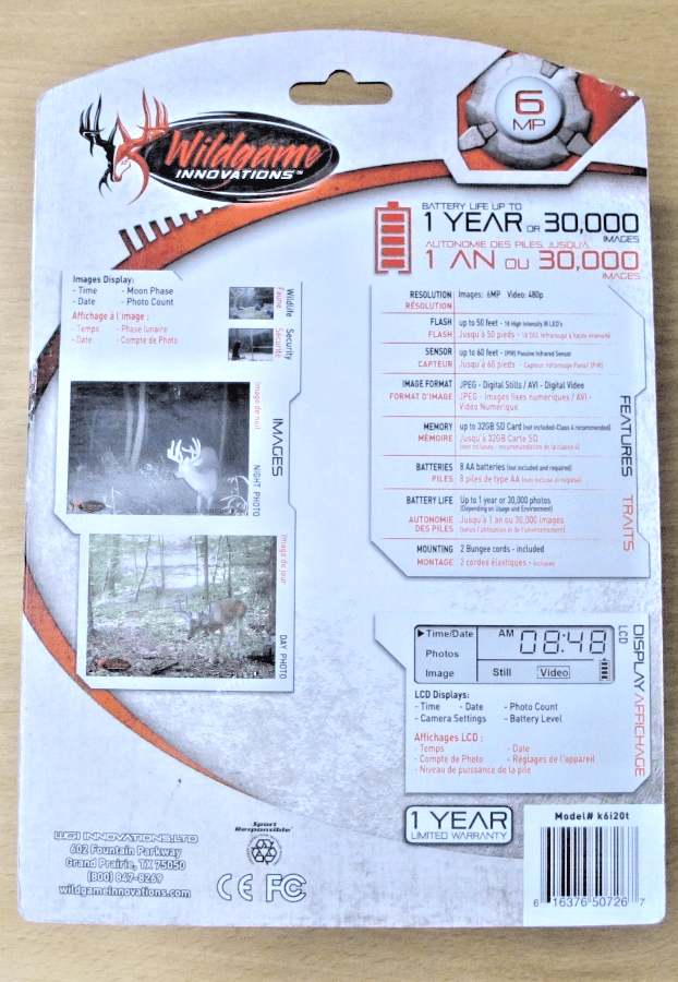 Wildgame Innovations Cloak 6 Hunting Trail Camera 6MP K6i20t 3072 x 2048 - MagsTag