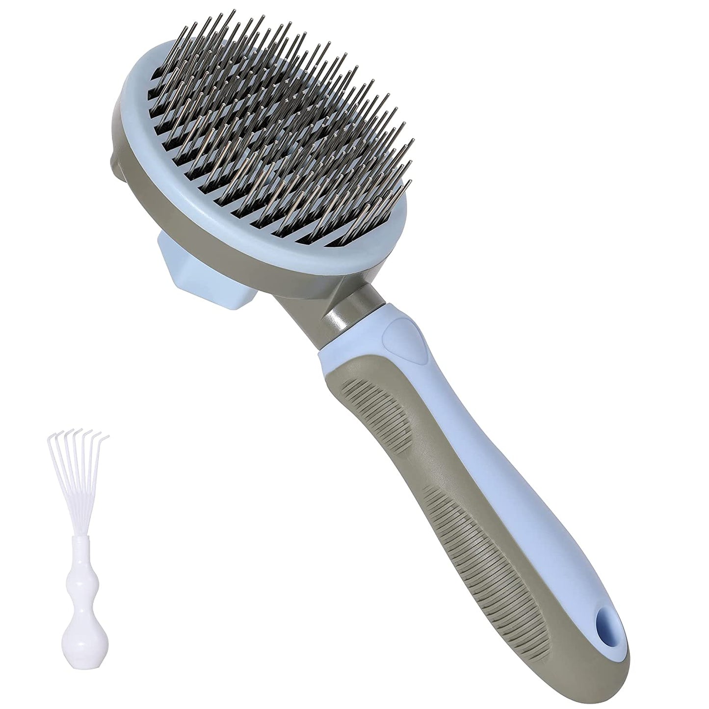 Dog Brush,Pet Brush, Dog Deshedding Brush, Cat Grooming Supplies for Pet Massage-Self Cleaning, Removes Loose Undercoat and Tangled Hair (Blue)