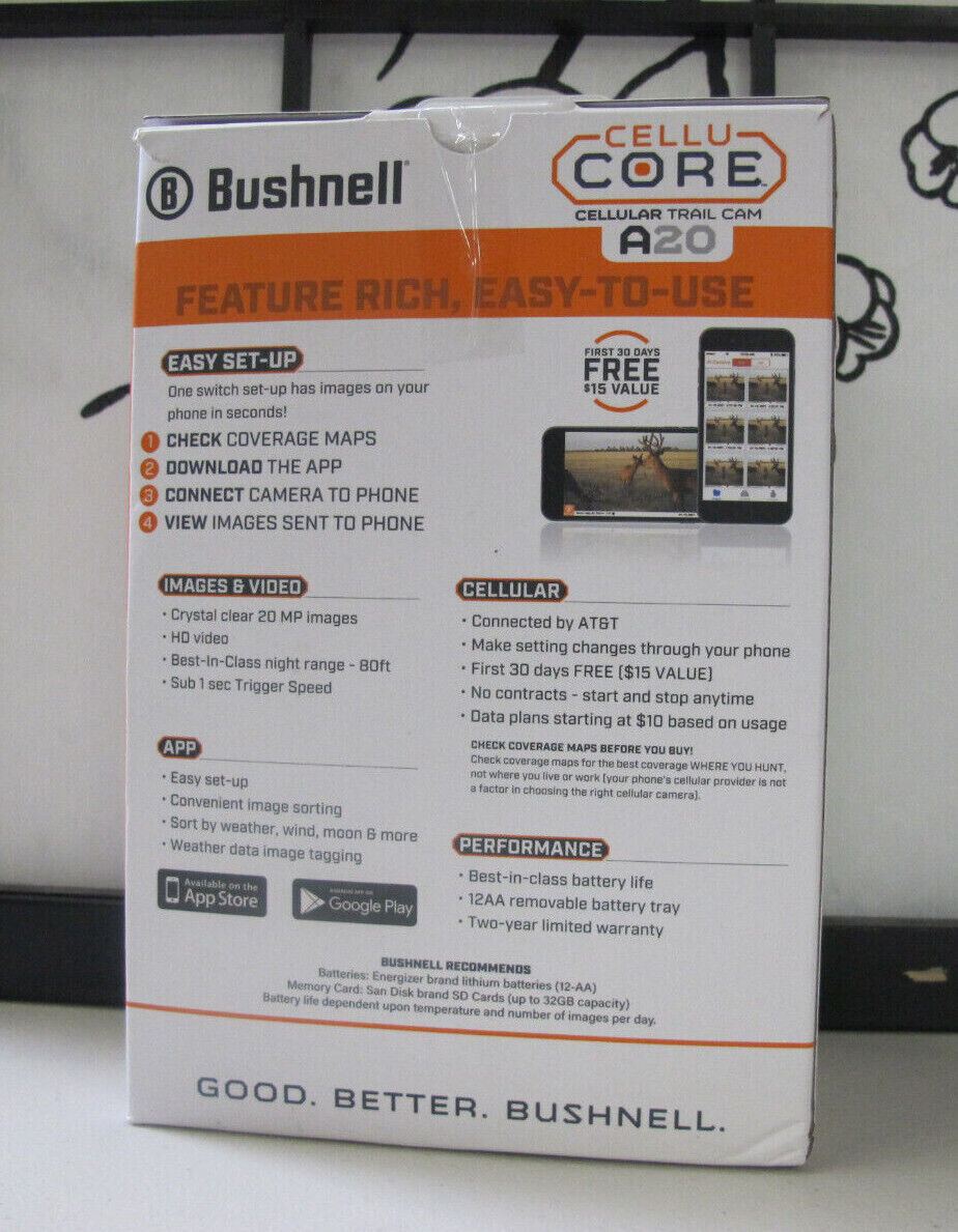 Bushnell CelluCORE 20MP Cellular Trail Camera AT&T
