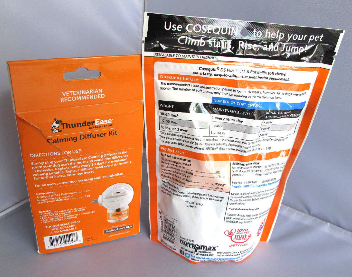 ThunderEase Dog Calming Diffuser Kit & Cosequin DS Joint Health Supplement