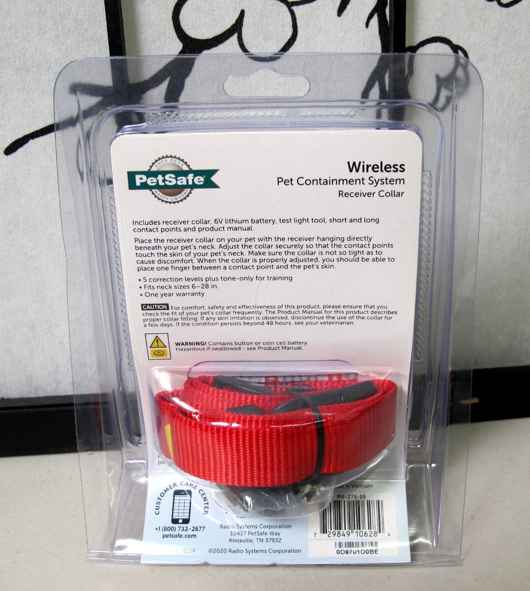 Wireless Pet Containment System Receiver Collar PIF-275-19