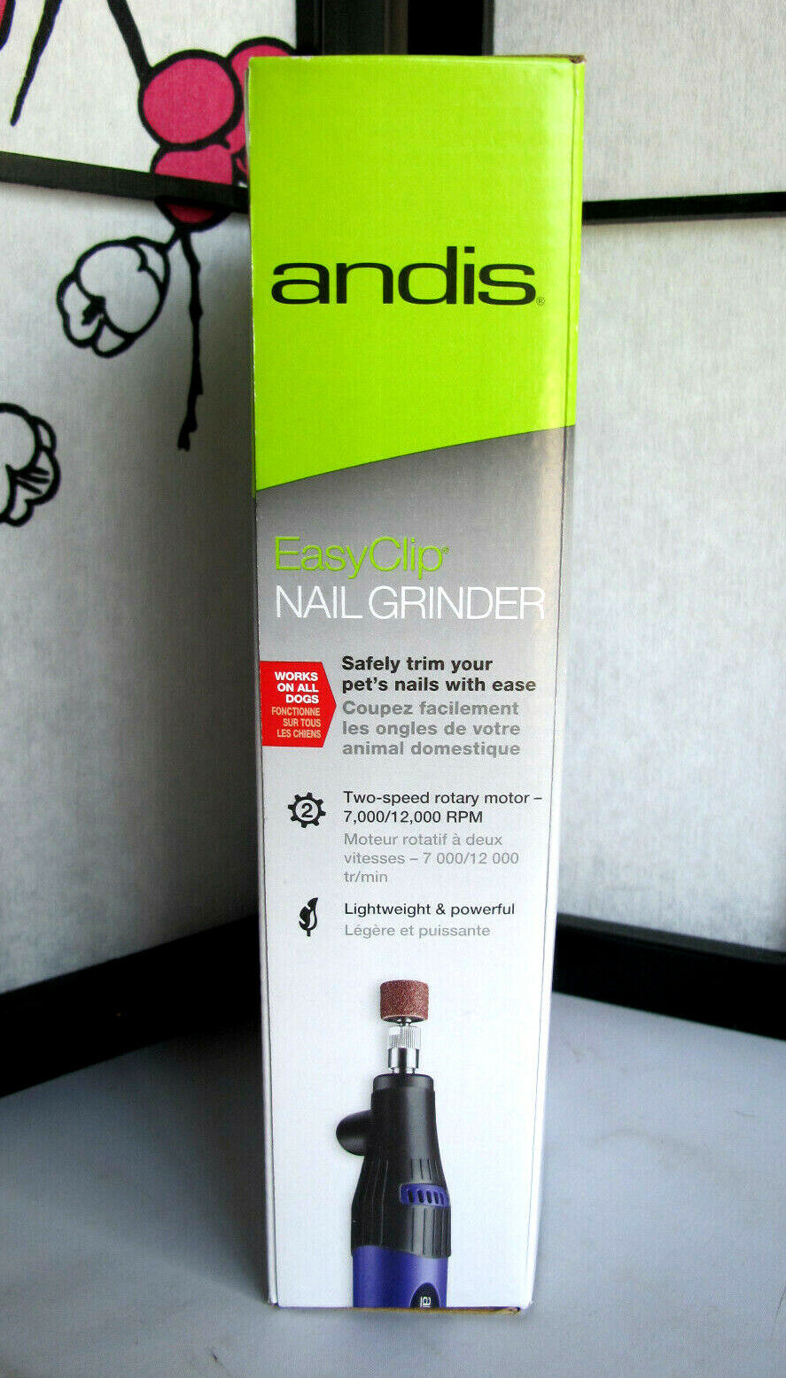 Andis EasyClip 2-Speed Pet Nail Grinder 13 Piece Kit