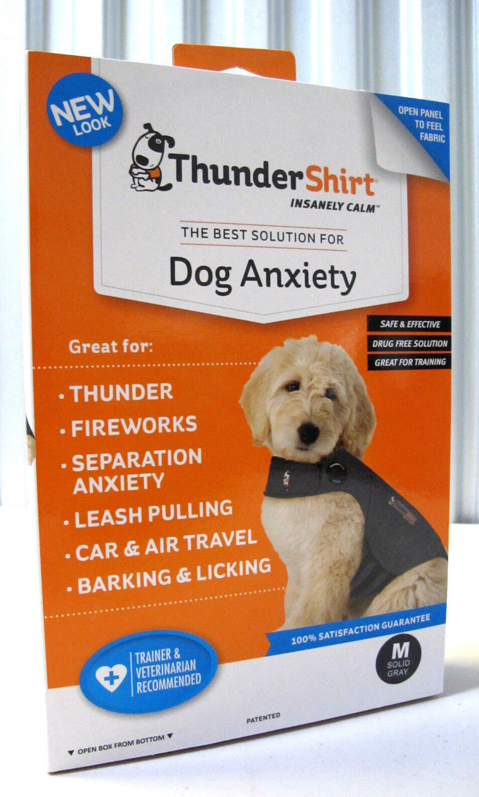ThunderShirt HGM-T01 Classic Dog Anxiety Jacket Medium - Solid Grey