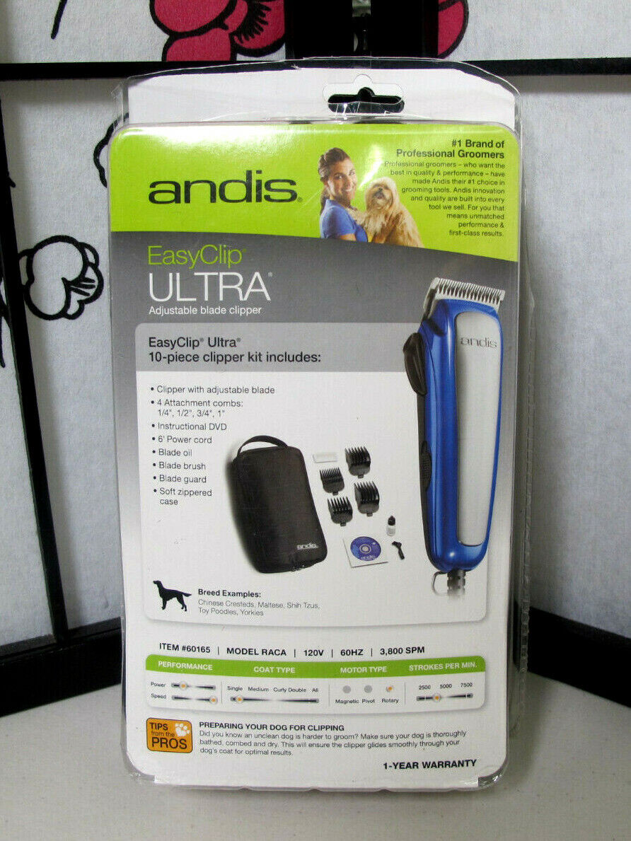 Andis EasyClip Ultra 10 Piece Adjustable Blade Clipper Kit 60165