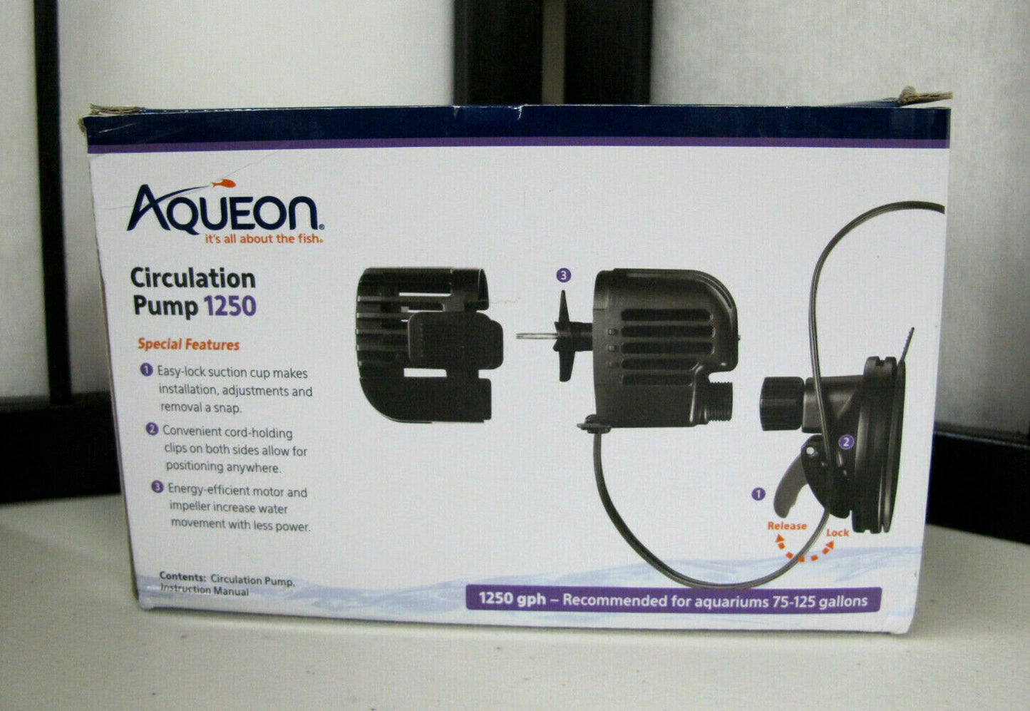 Aqueon Freshwater & Saltwater Circulation Aquarium Pump 1250 GPH