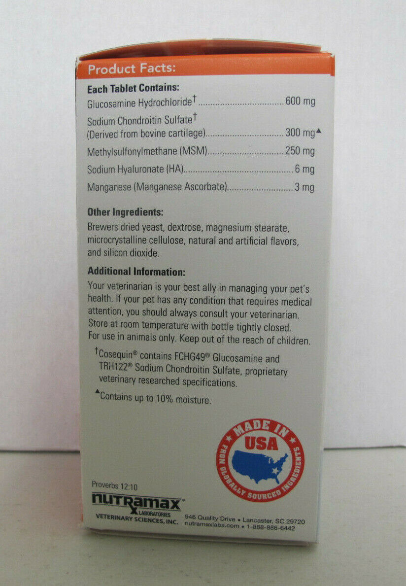 Cosequin Maximum Strength + MSM & HA Joint Health Supplement 60 Chews Exp 2023
