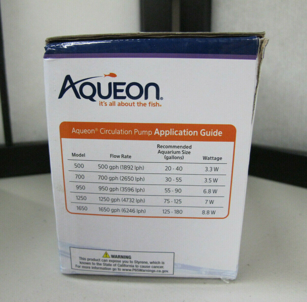 Aqueon Freshwater & Saltwater Circulation Aquarium Pump 1250 GPH