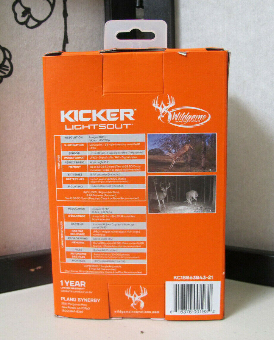 Wildgame Innovations Kicker Lightsout 18MP Trail hunting Camera Combo