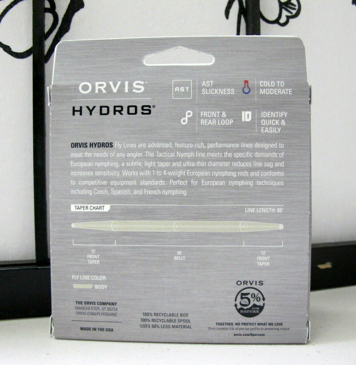 Orvis Hydros Tactical Nymph Fly Line DT1 - Willow