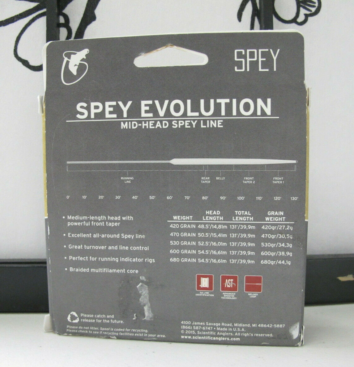 Scientific Anglers SPEY EVOLUTION Fly Line WF-600-GR