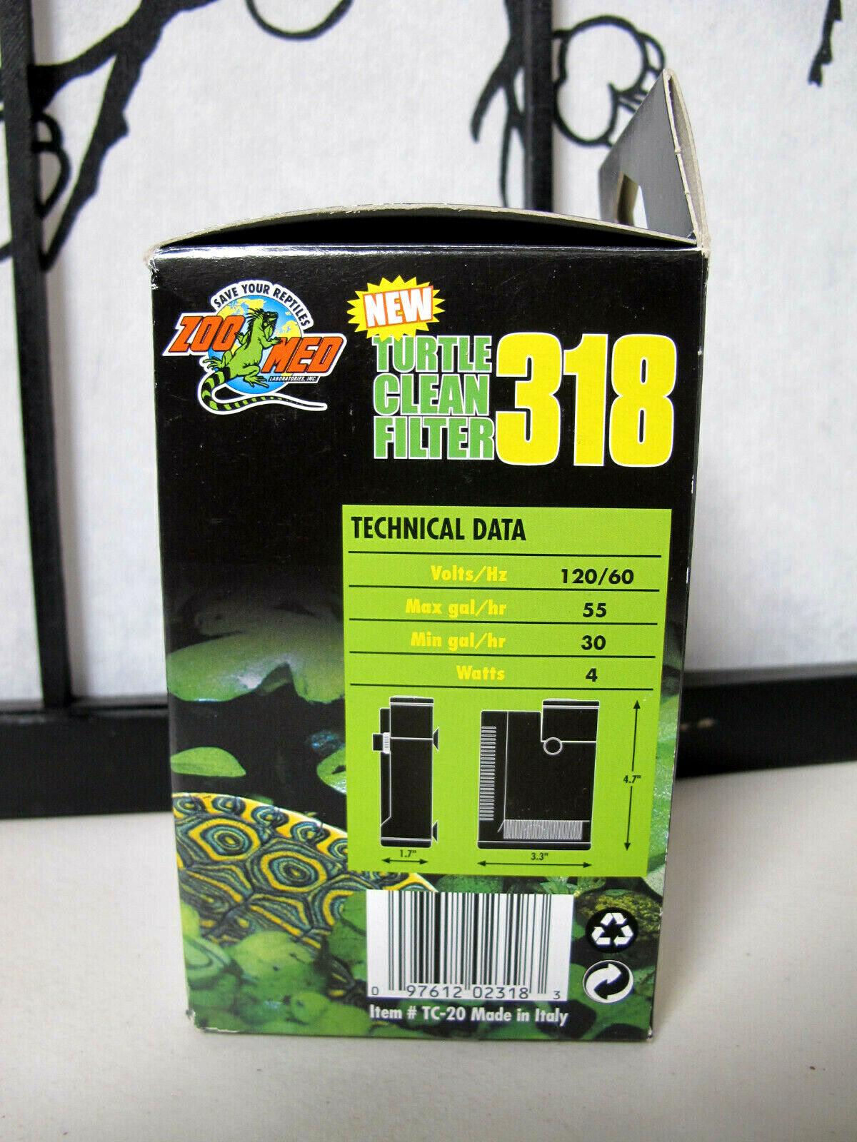 Zoo Med Turtle Clean 318 Submersible Filter Up To 30 Gallons