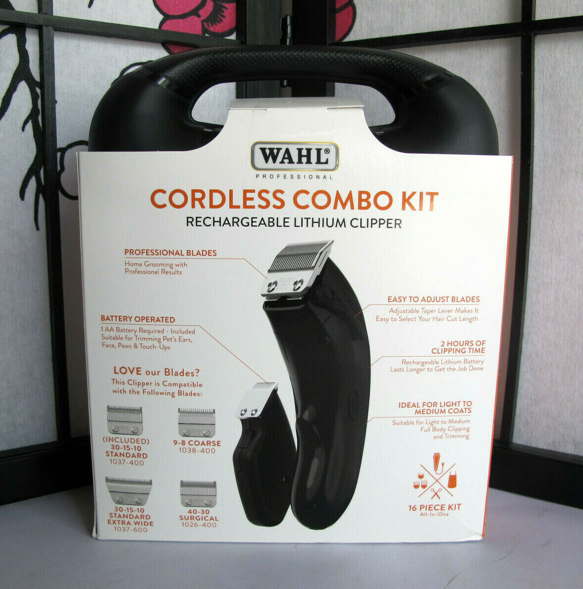 Wahl Cordless Combo Kit Rechargeable Lithium Pet Clipper 78002