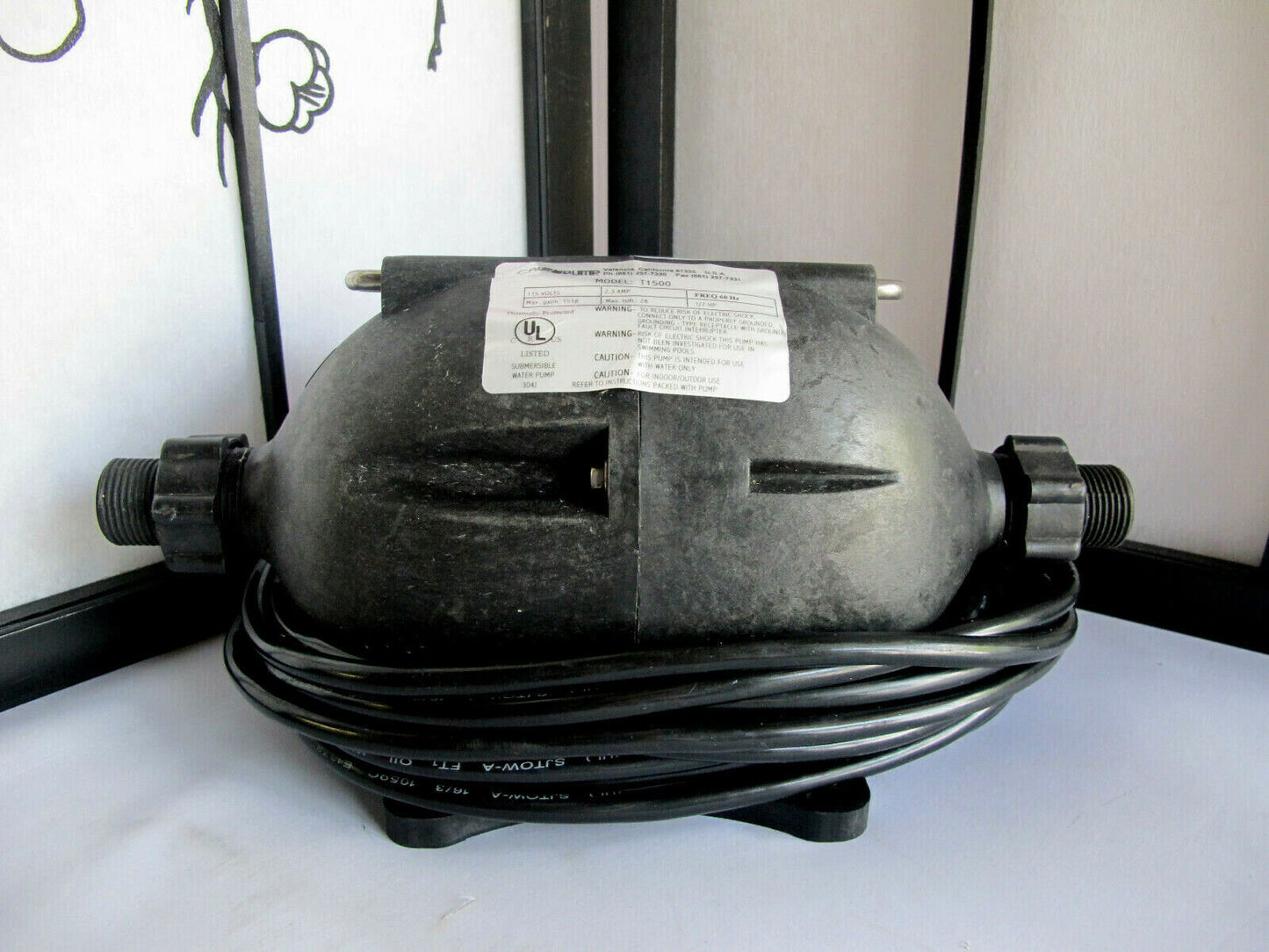 Cal Pump 1500GPH Torpedo Pump Submersible/Open Air Large Ponds Pump