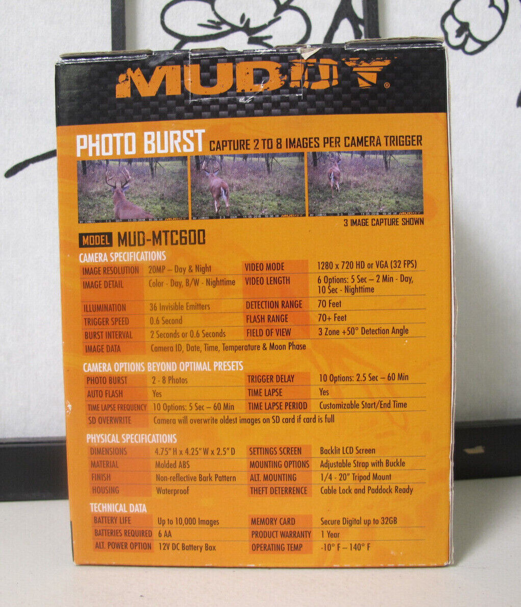 Muddy Pro-Cam 20MP Trail Camera Bundle MUD-MTC600
