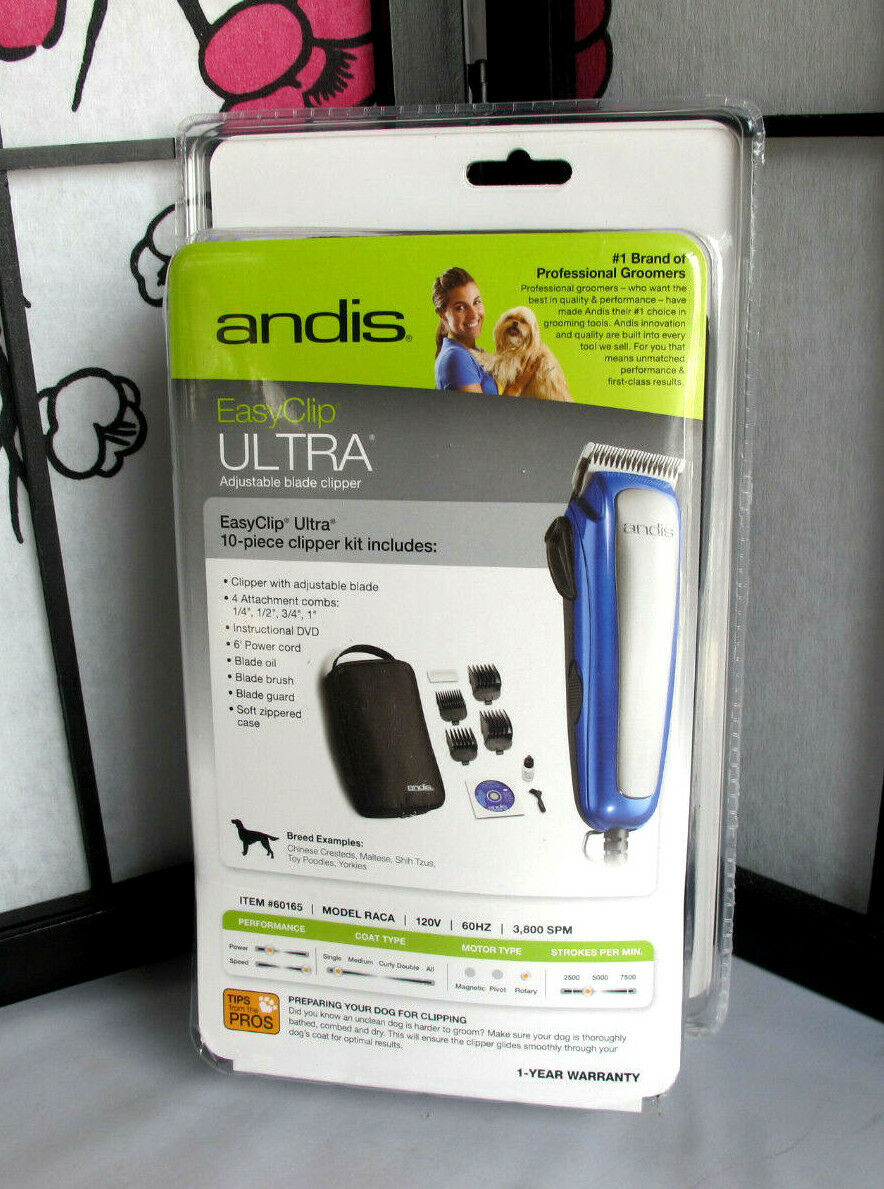 Andis EasyClip Ultra 10 Piece Adjustable Blade Clipper Kit 60165