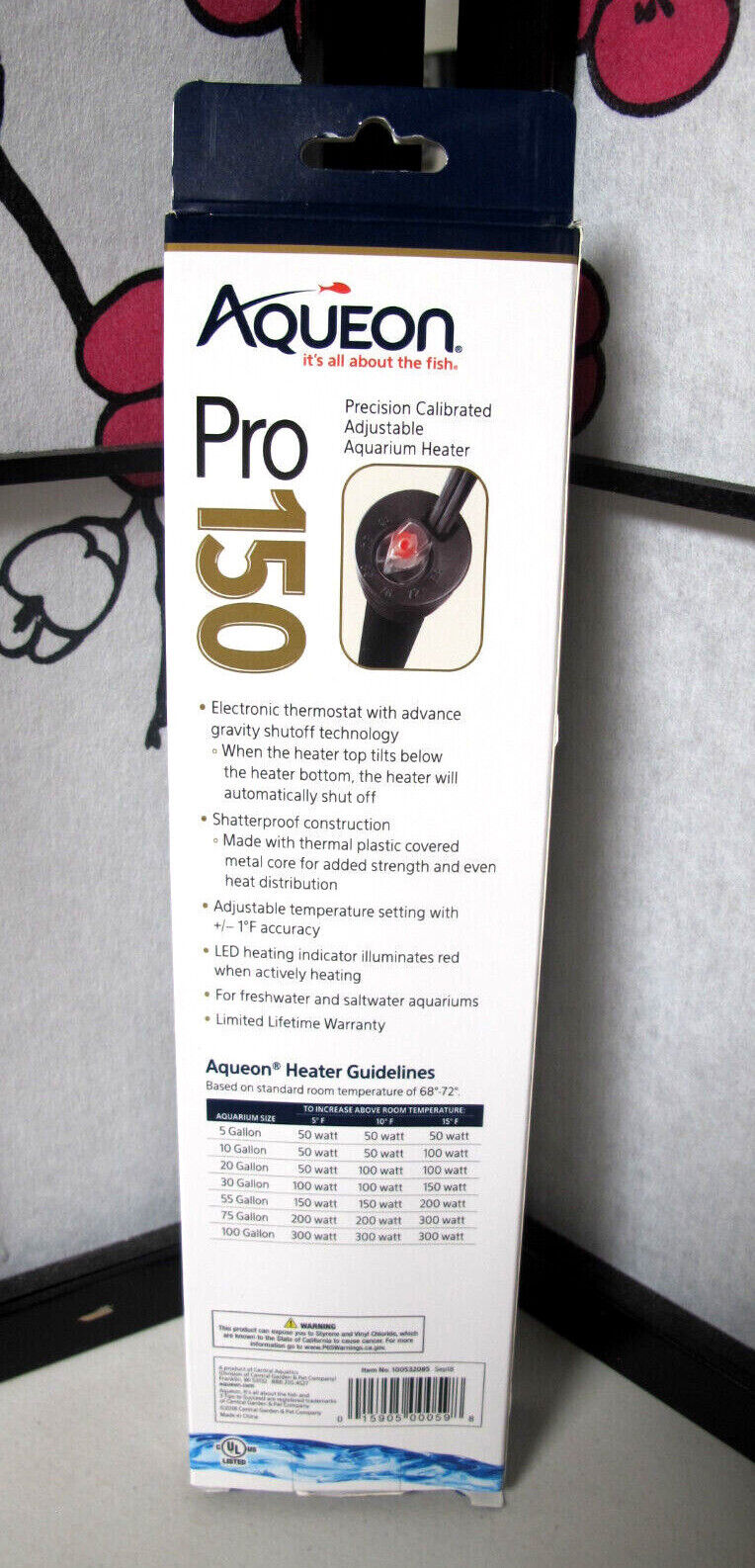 Aqueon PRO 150W Adjustable Aquarium Heater Up to 55 Gallons