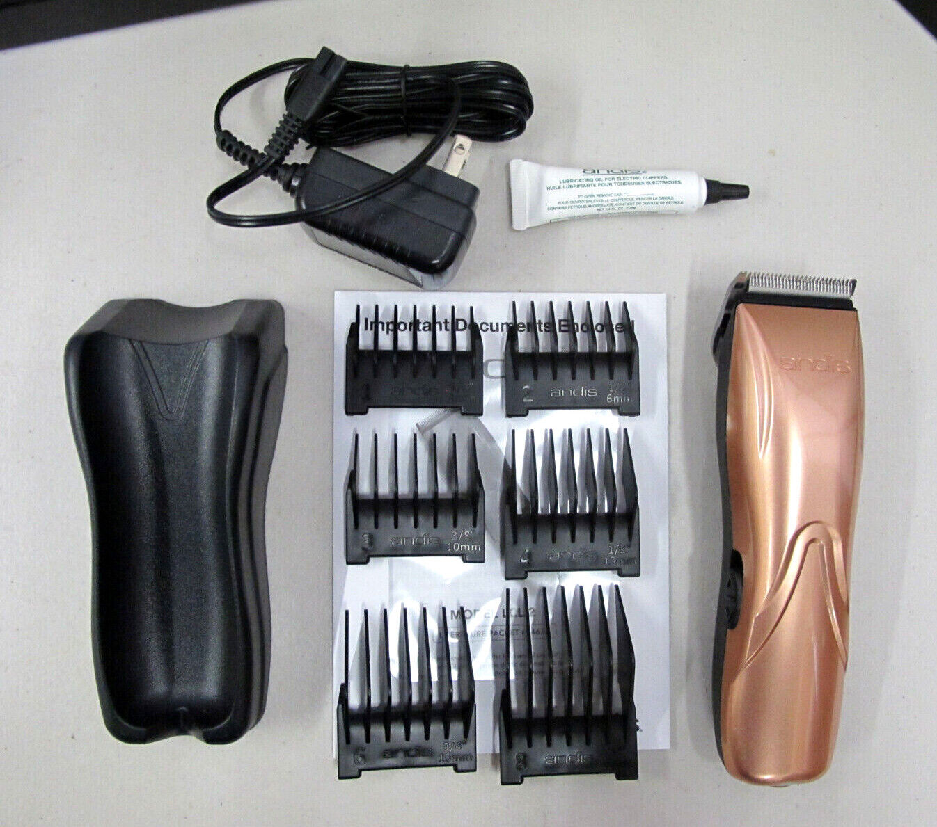Andis Pulse Li 5 Cord/Cordless Pet Clipper 73535 Rose Gold - Used