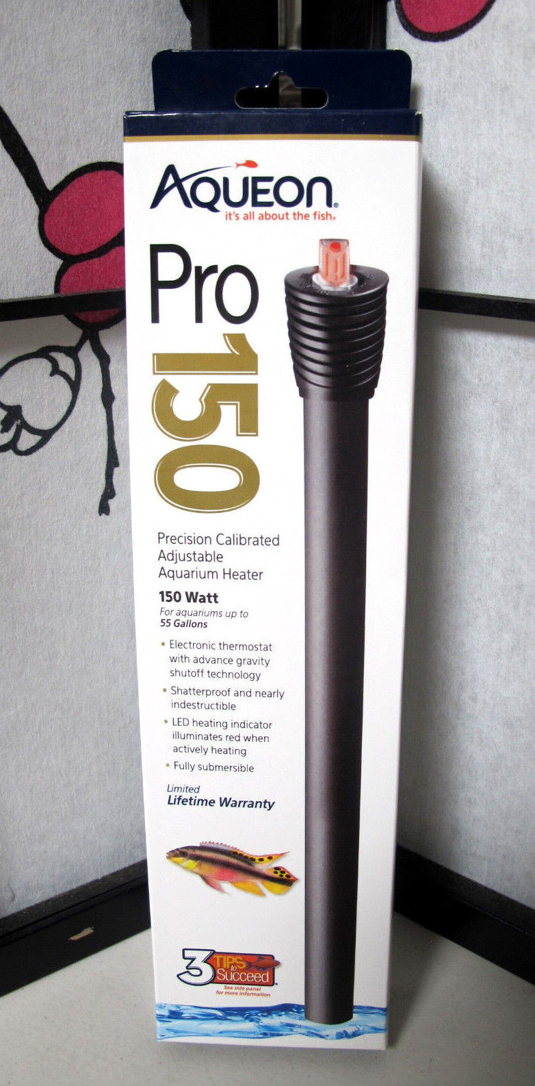 Aqueon PRO 150W Adjustable Aquarium Heater Up to 55 Gallons