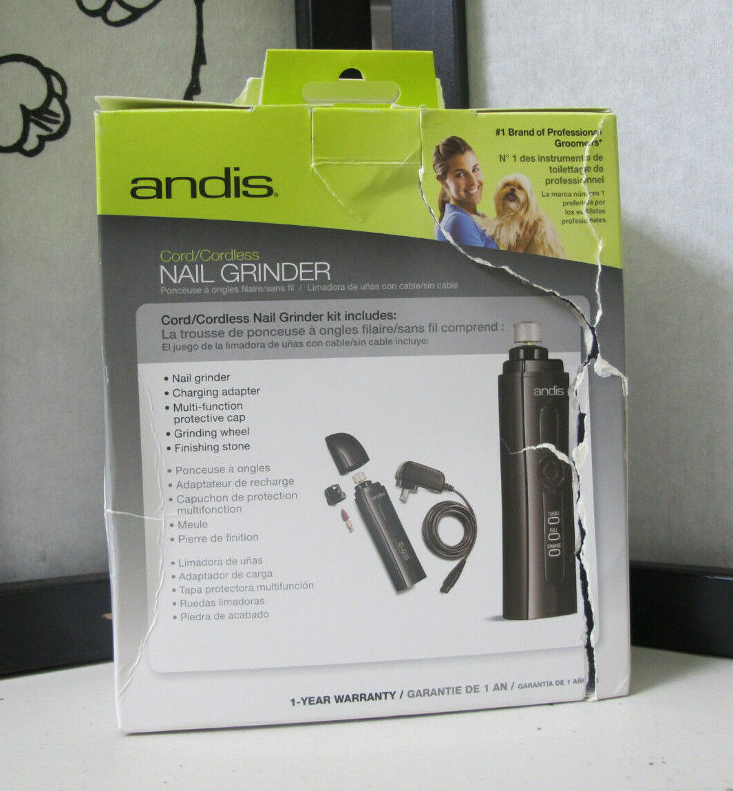 Andis CNG-1 Cord/Cordless Pet Nail Grinder