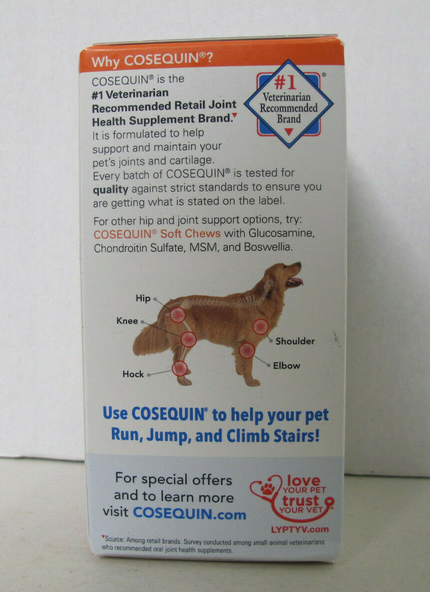 Cosequin Maximum Strength + MSM & HA Joint Health Supplement 60 Chews Exp 2023
