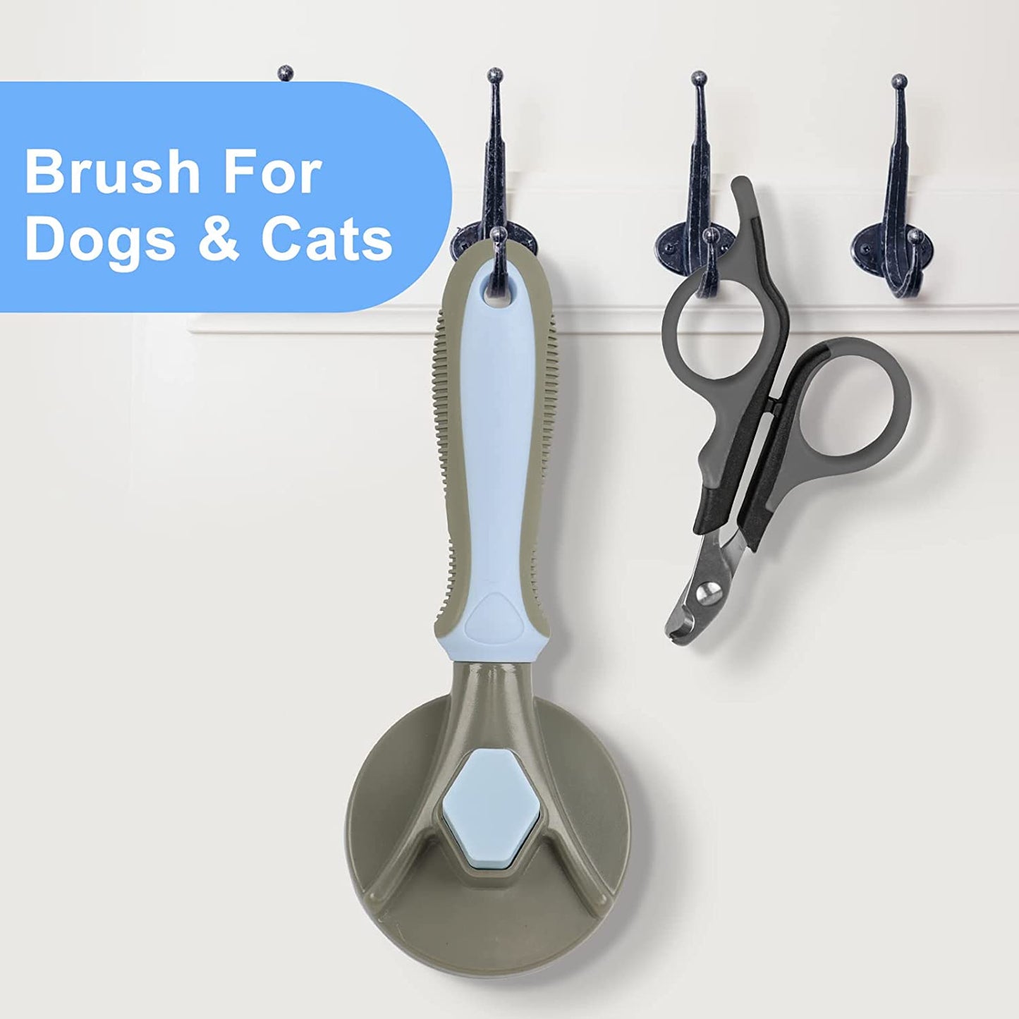 Dog Brush,Pet Brush, Dog Deshedding Brush, Cat Grooming Supplies for Pet Massage-Self Cleaning, Removes Loose Undercoat and Tangled Hair (Blue)