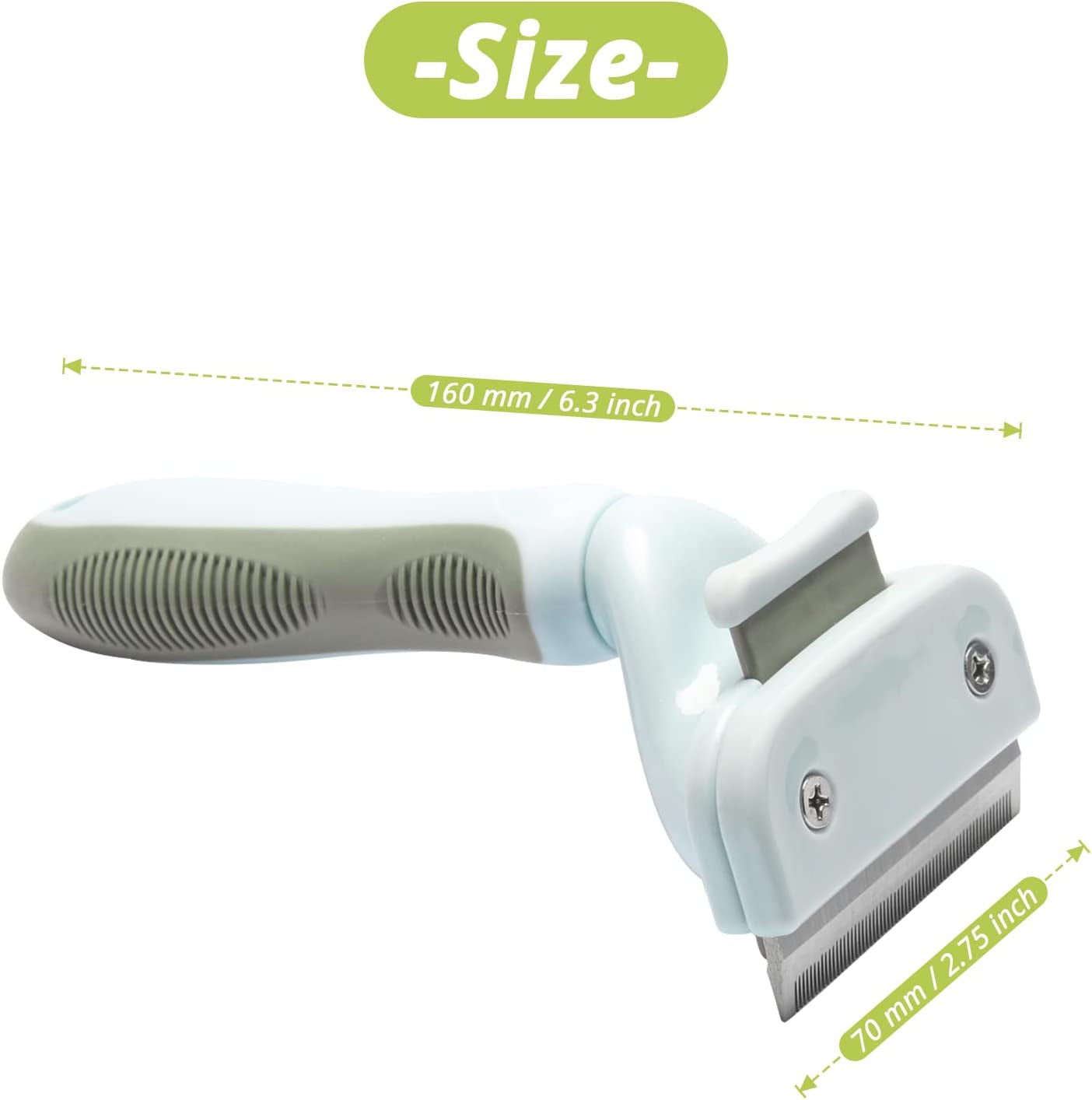 Jegtew Pet Grooming Brush, Cleaning Dog Brush, Remove Shedding Rake Comb for Dog, Cat Supplies