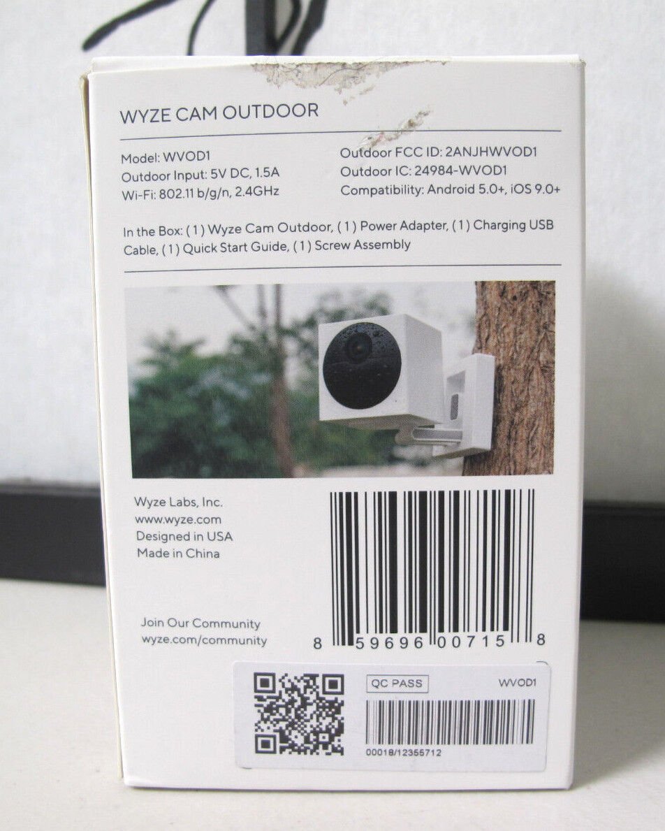 WYZE Cam WVOD1 Wireless Outdoor 1080p Wi - Fi Add - on Surveillance Camera Open box - MagsTag