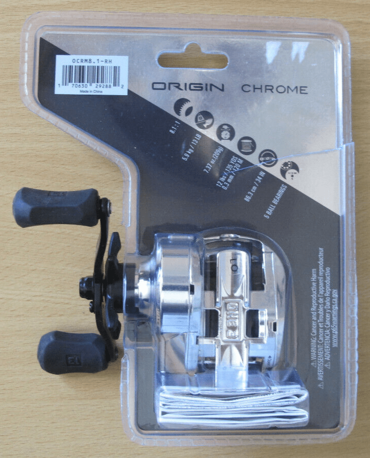 13 FISHING Origin Chrome 8.1:1 Gear Ratio RH Low Profile Baitcast Reel OCRM8.1 - MagsTag