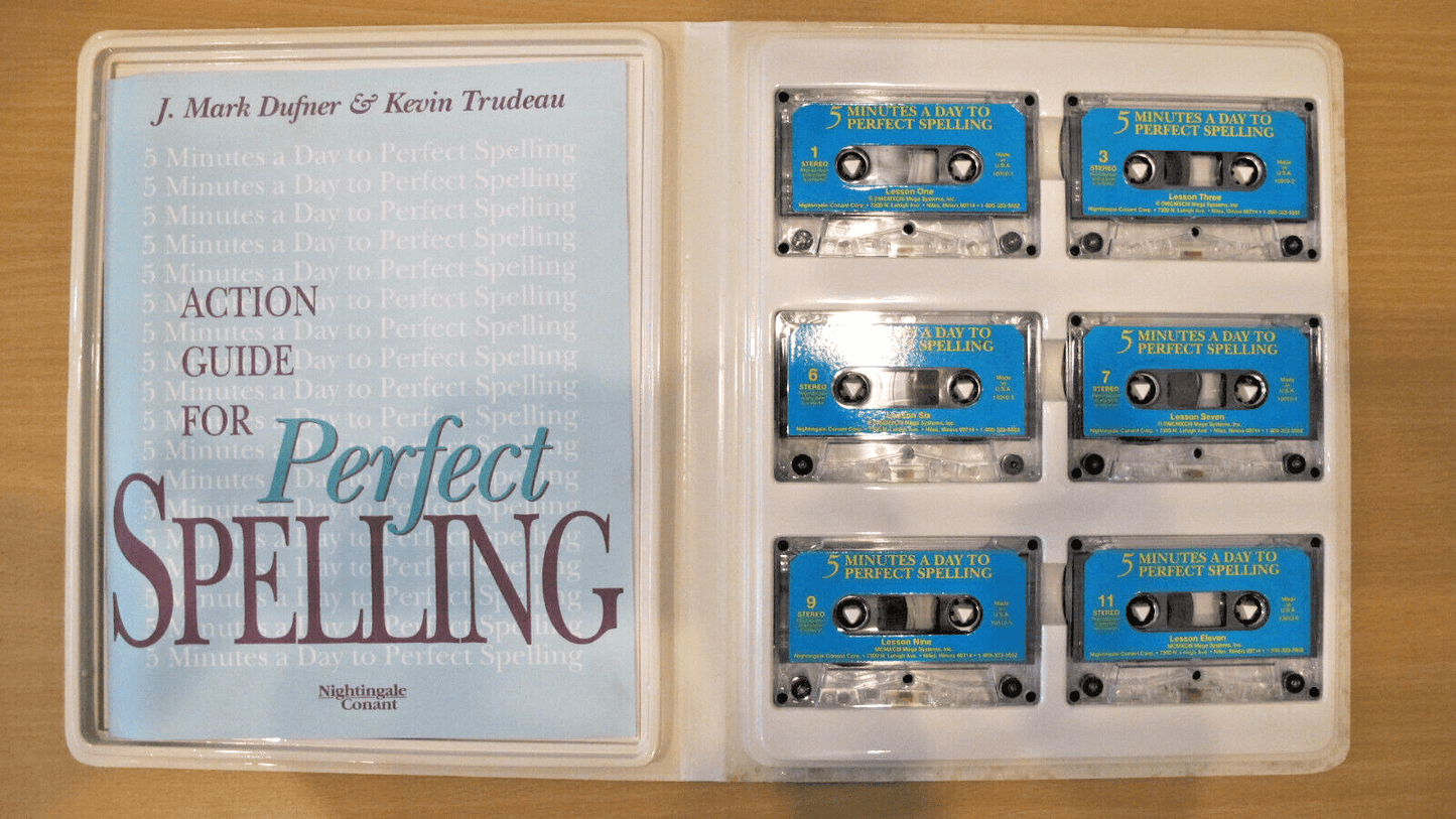 5 Minutes a Day to Perfect Spelling - Audio Seminar - 6 Audio Cassette Set - MagsTag