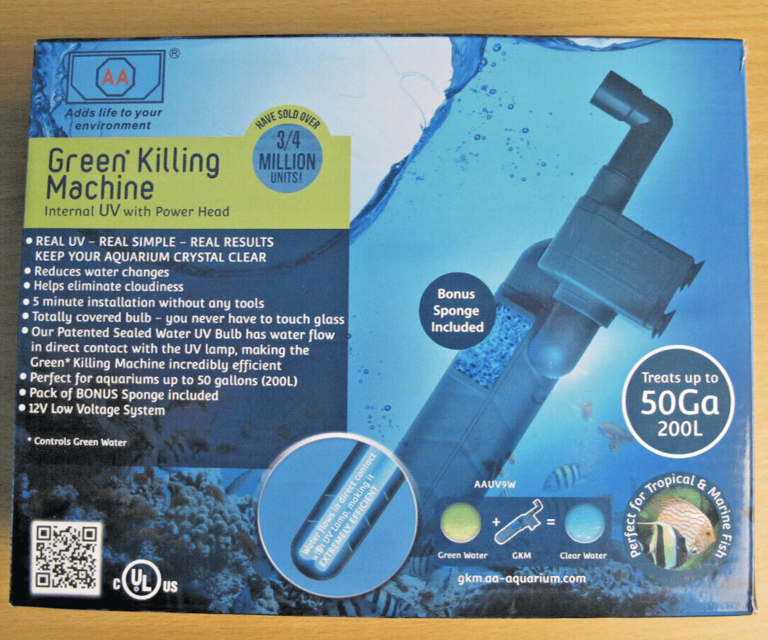AA AQUARIUM 50gal Green Killing Machine Internal UV Power Head, GKM9W OPEN BOX - MagsTag