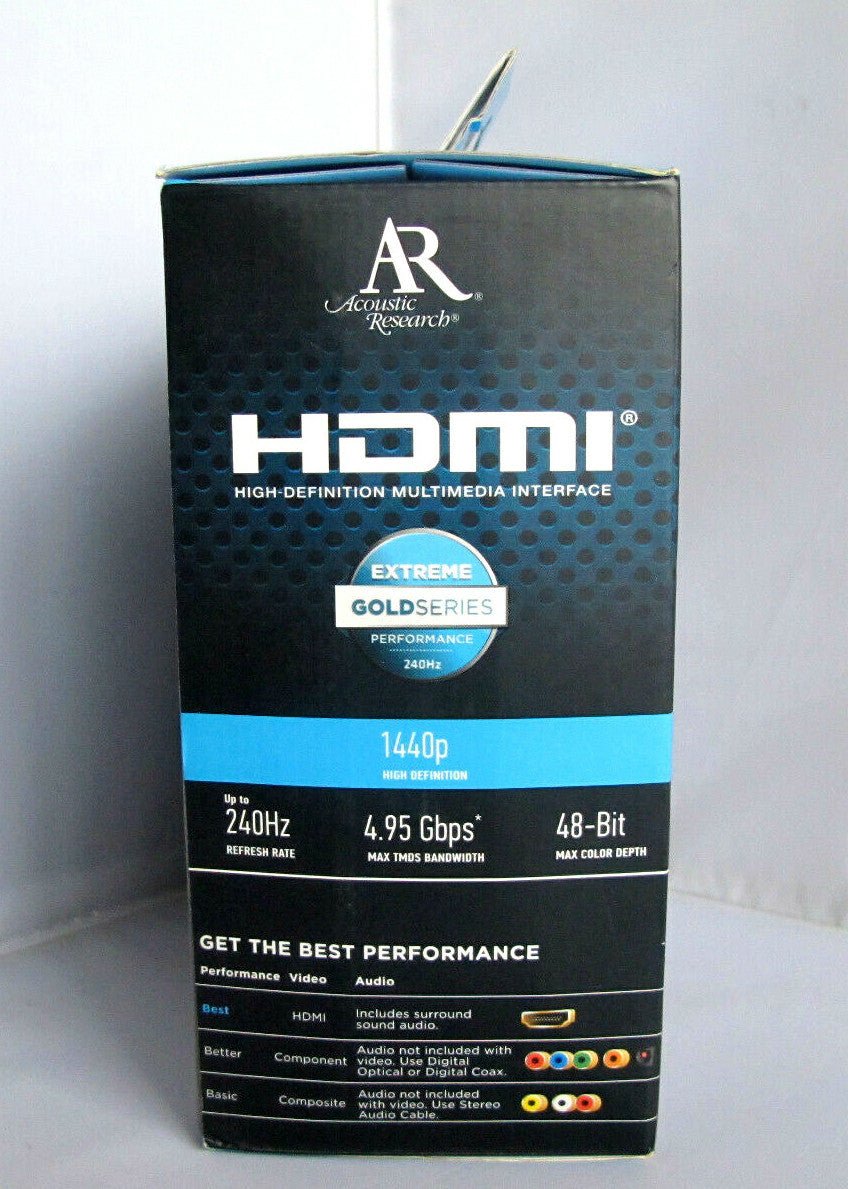 Acoustic Research ARGH25 Gold Series HDMI Cable - MagsTag