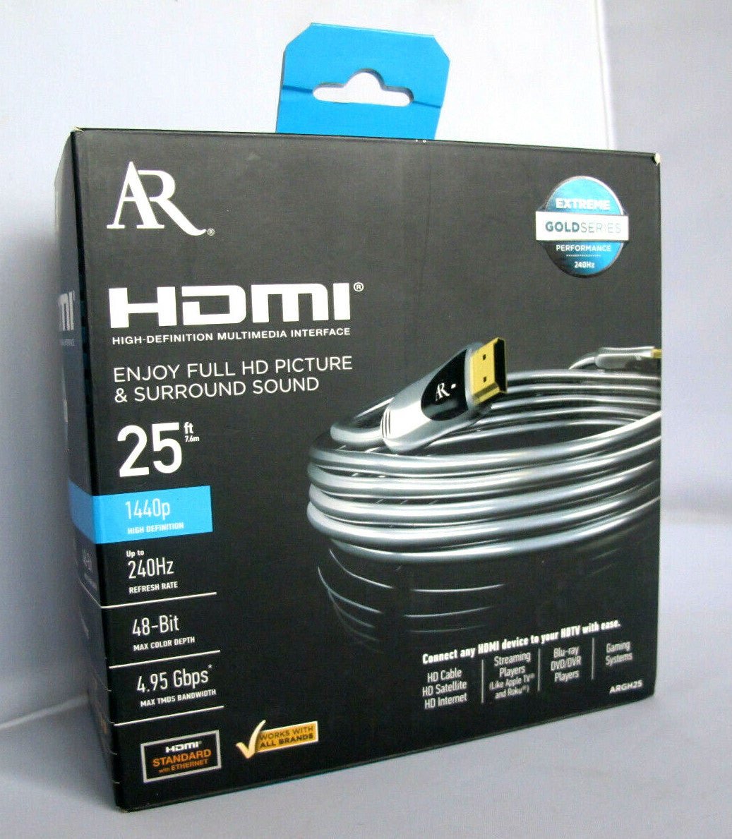 Acoustic Research ARGH25 Gold Series HDMI Cable - MagsTag