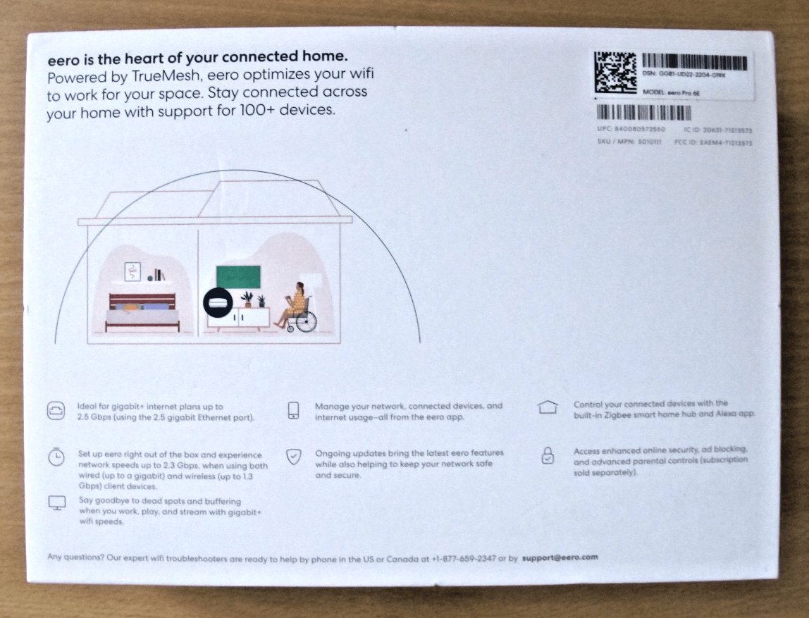 Amazon eero Pro 6E mesh wifi router Tri - Band AXE5400 up to 2.5 Gbps Unused New - MagsTag