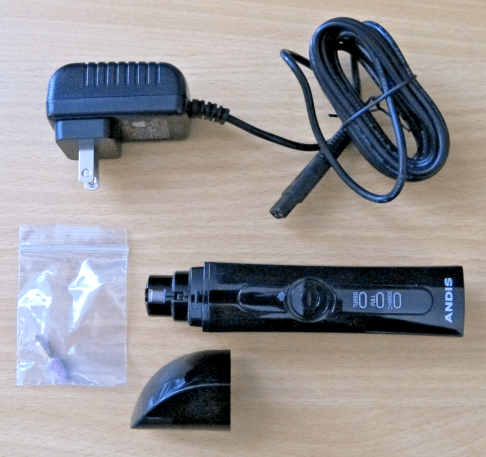 Andis Cord/Cordless Professional Nail Grinder - 2 Speed Black Quiet Safety Trimmer - MagsTag