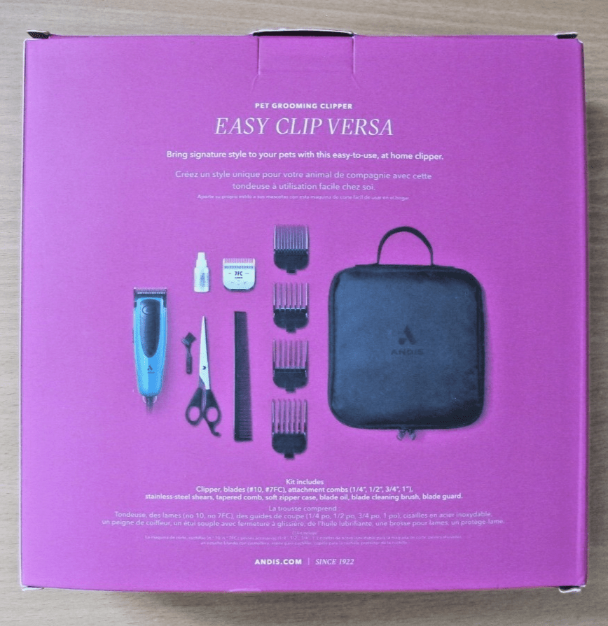 Andis Easy Clip Versa Pet Grooming Clipper Kit Blue Model 60315 Open Box unused - MagsTag