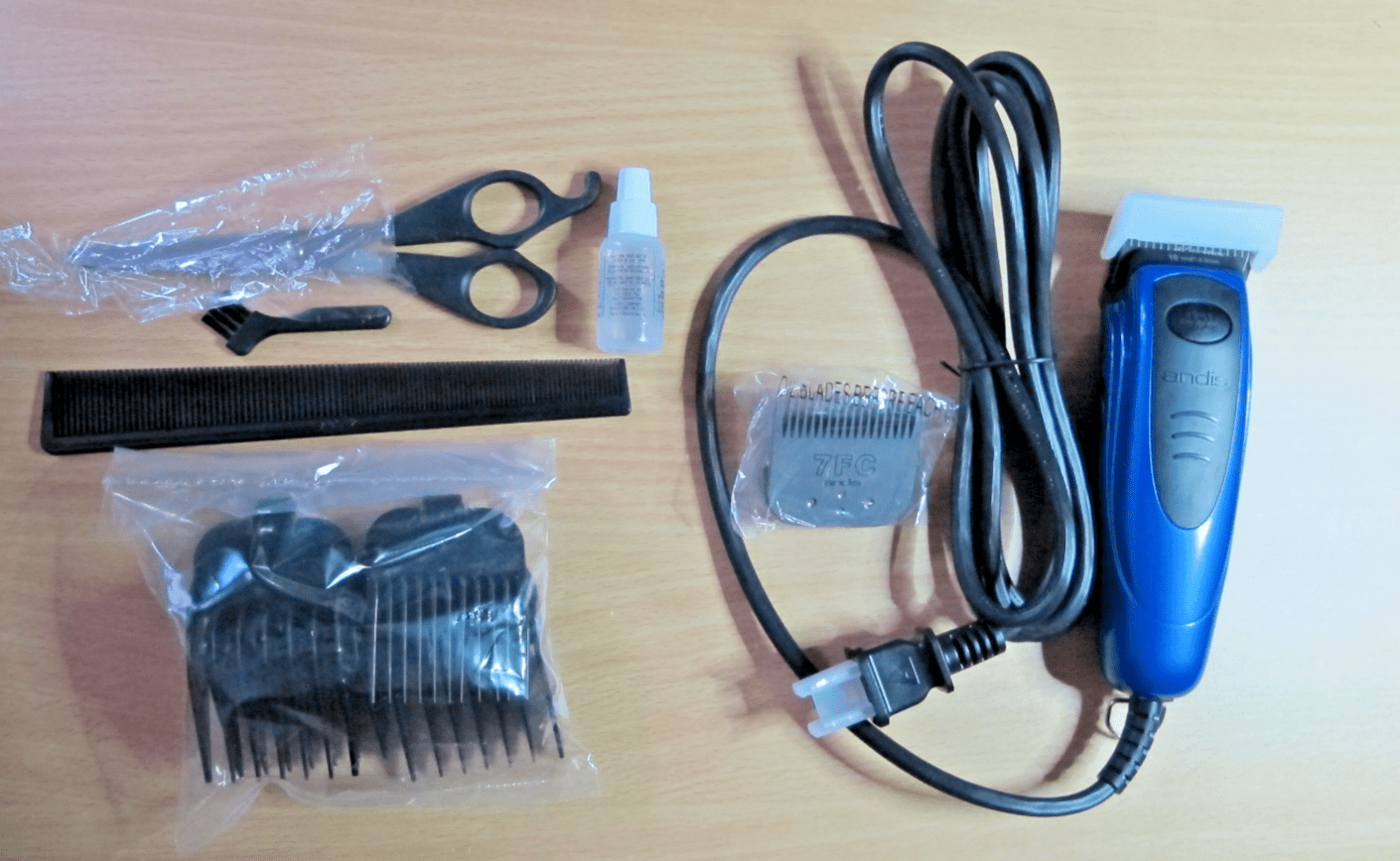 Andis EasyClip Versa Clipper Kit Blue Pet Grooming RACD 1309 Open Box Unused - MagsTag