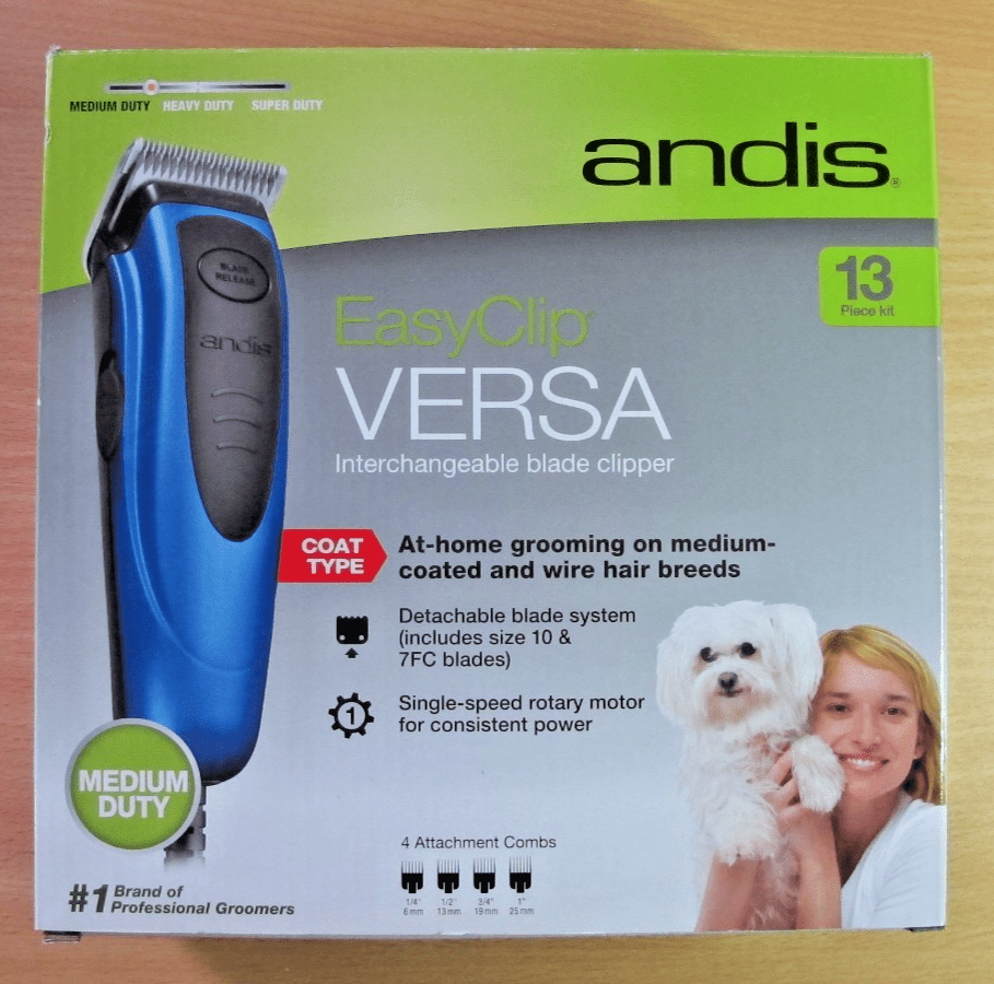 Andis EasyClip Versa Clipper Kit Blue Pet Grooming RACD 1309 Open Box Unused - MagsTag