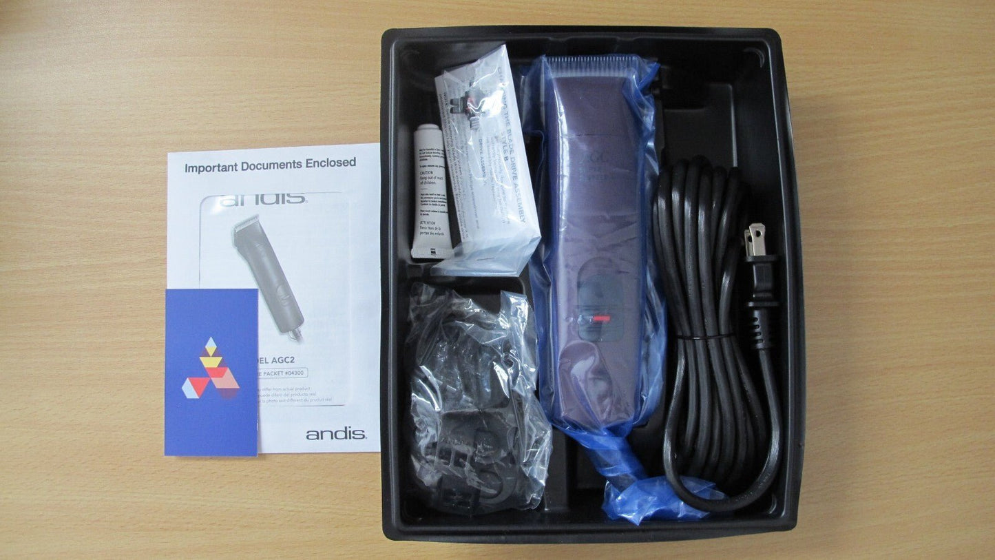 Andis Pro AGC Super 2 Speed Pet Hair Clipper Brown 22360 AGC2 Open Box Unused - MagsTag