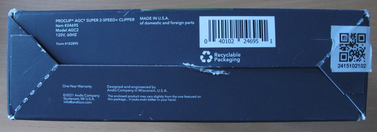 Andis ProClip AGC Super 2 - Speed Detachable Blade Clippers AGC2 Open Box - MagsTag