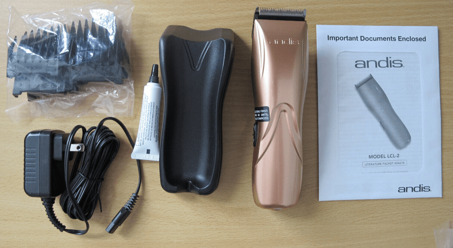 Andis ProClip Pulse Li 5 Cord Cordless Clipper Rose Gold Open box Unused LCL - 2 - MagsTag