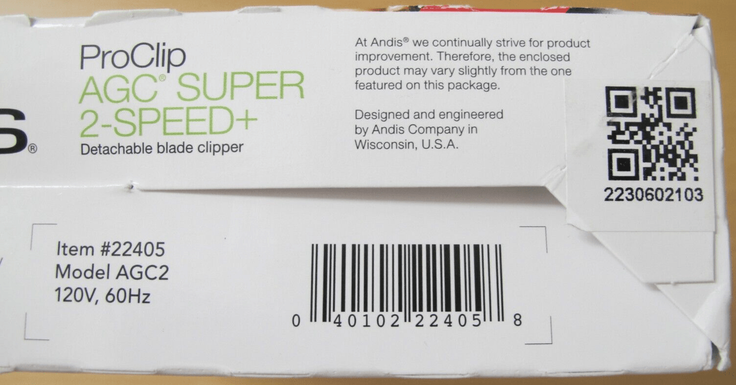 Andis UltraEdge AGC Super 2 - Speed Detachable Blade Clipper Blue 22405 Open Box - MagsTag