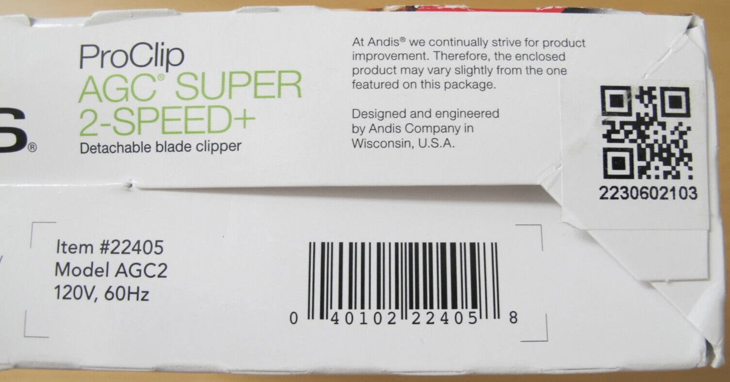 Andis UltraEdge AGC Super 2 - Speed Detachable Blade Clipper Blue 22405 Open Box - MagsTag