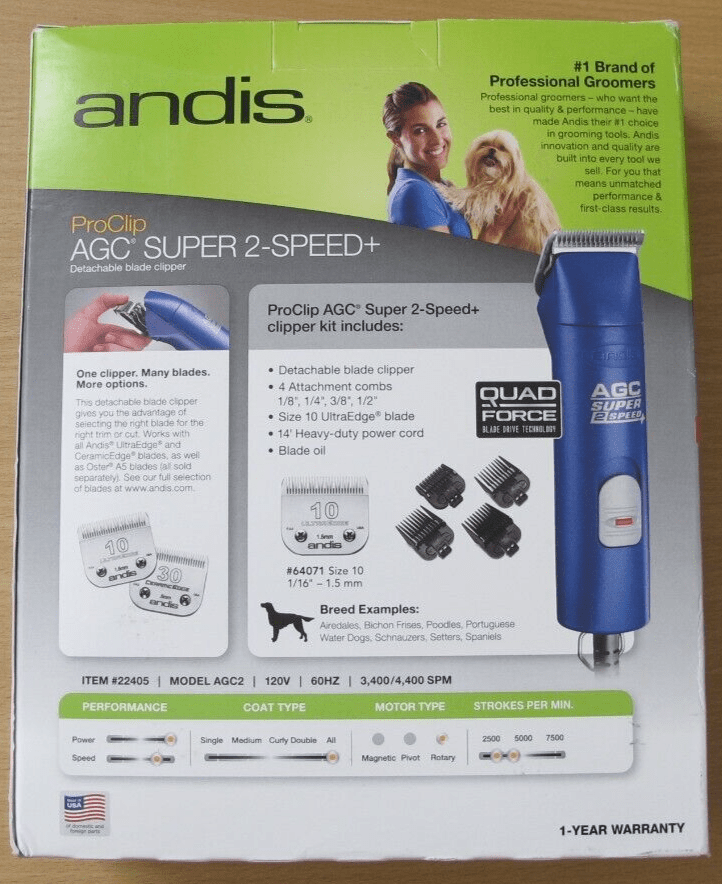 Andis UltraEdge AGC Super 2 - Speed Detachable Blade Clipper Blue 22405 Open Box - MagsTag
